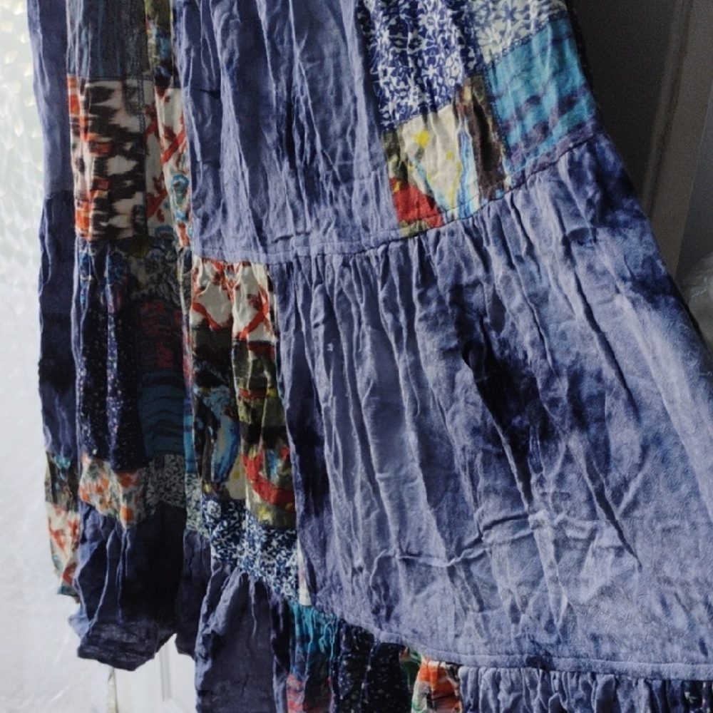 B2g1 John Mark Multicolor Patchwork Maxi Skirt - image 6